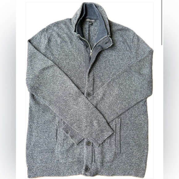 Banana Republic Premium Zip Button Cardigan XL Cotton Wool Blend - Picture 6 of 9